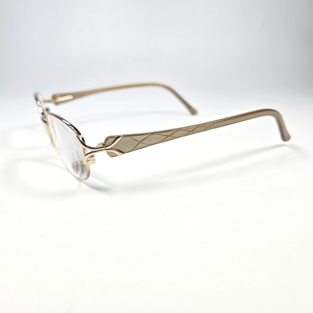 Zyloware Sophia Loren Eyeglasses‎ M169 Gold Tan Oval Metal Frames 50-17-140 - Picture 4 of 14